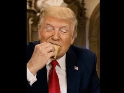 Trump come tacos con Sheinbaum y baila en México y China en su nuevo video con IA (Video)