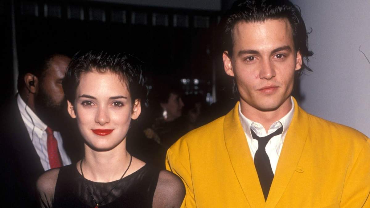 Winona Ryder y Johnny Depp. Fuente: (Twitter).