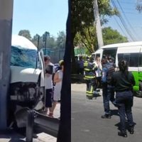 Combi que iba a exceso de velocidad choca contra poste en Avenida Oceanía; hay 11 lesionados
