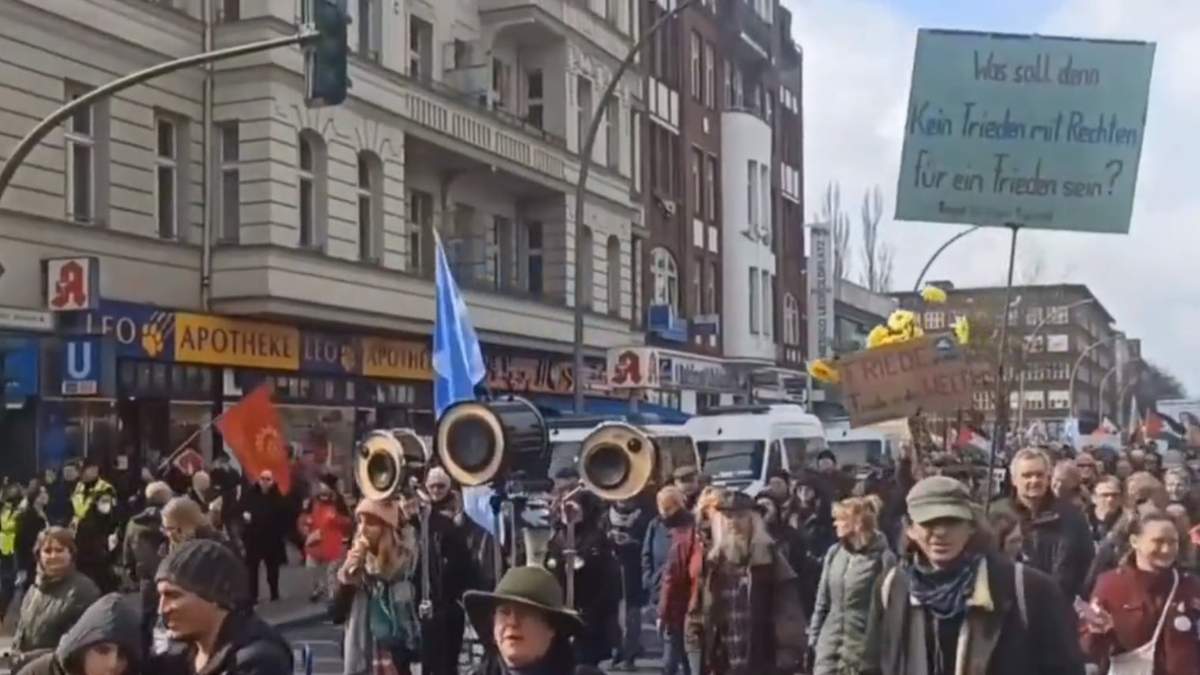 Marcha en Alemania en favor de la paz en Ucrania