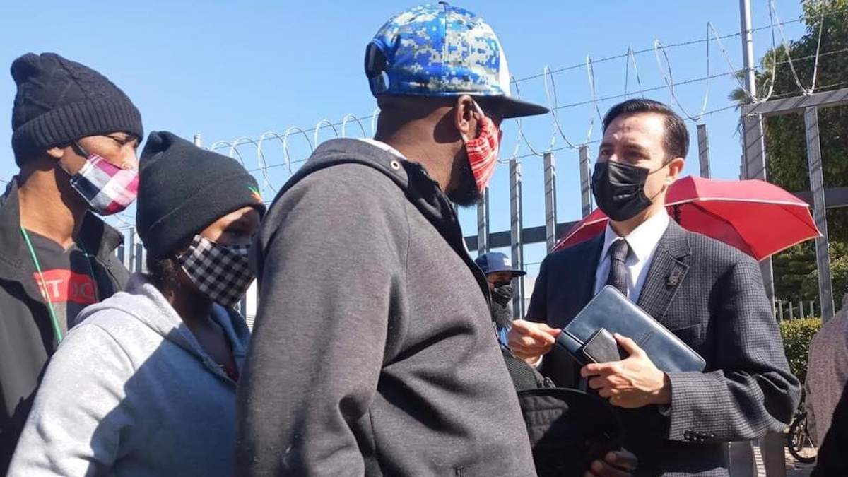 Migrantes haitianos en la ciudad fronteriza