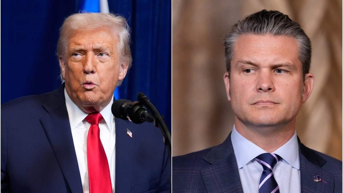 Trump y Pete Hegseth, secretario de Guerra. Intervencionismo en Latinoamérica