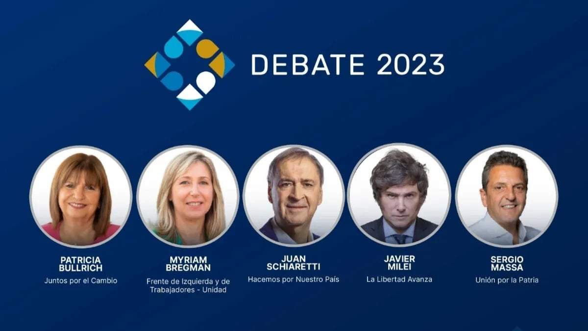 Los cinco candidatos presidenciales se verán las caras en el debate presidencial. Fuente: (Twitter)