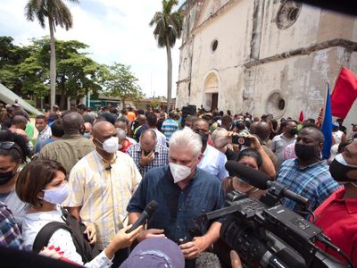 "Mentira" la represión de las protestas en Cuba: Díaz-Canel