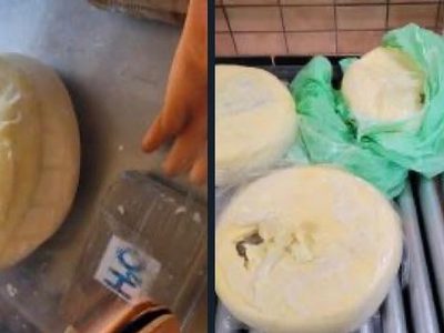 Joven de 22 años es sorprendido al querer ingresar queso a EU, que contenía ocho kilos de cocaína