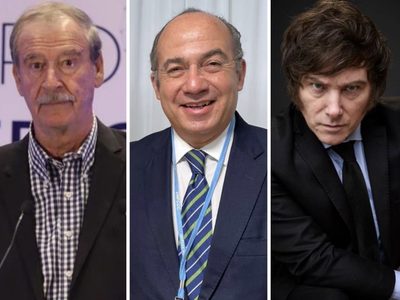 Vicente Fox y Felipe Calderón respaldan al ultraderechista Javier Milei en los comicios de Argentina