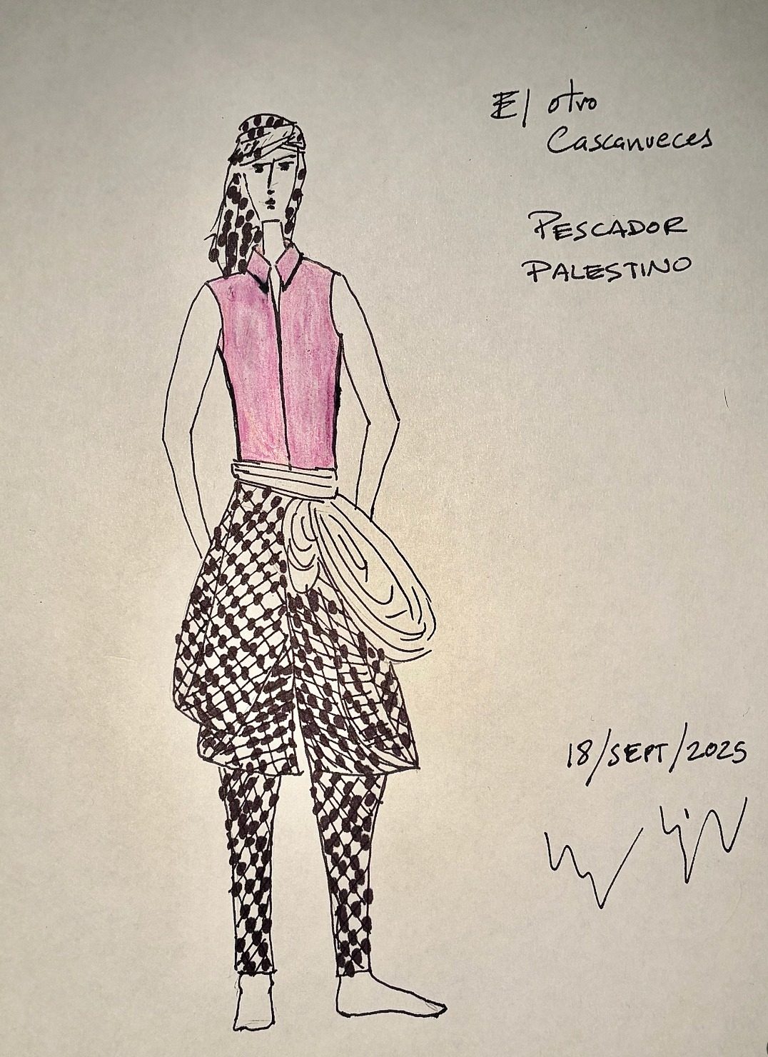 Boceto Vestuario de El otro cascanueces. Foto Laleget Danza