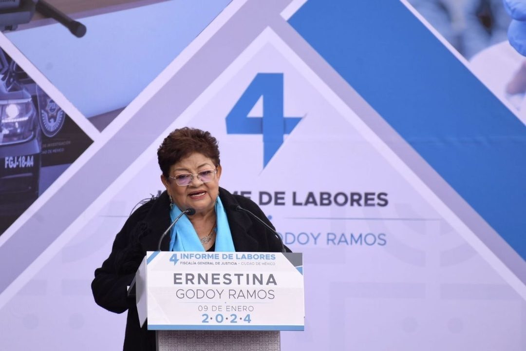 Ernestina Godoy, en su cuarto y último informe de actividades al frente de la Fiscalía capitalina. Foto Octavio Gómez