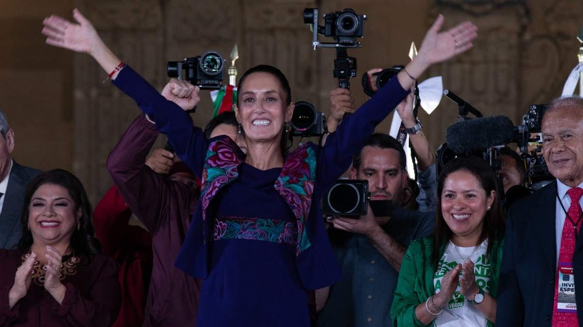 Claudia Sheinbaum festeja ser la presidenta de México