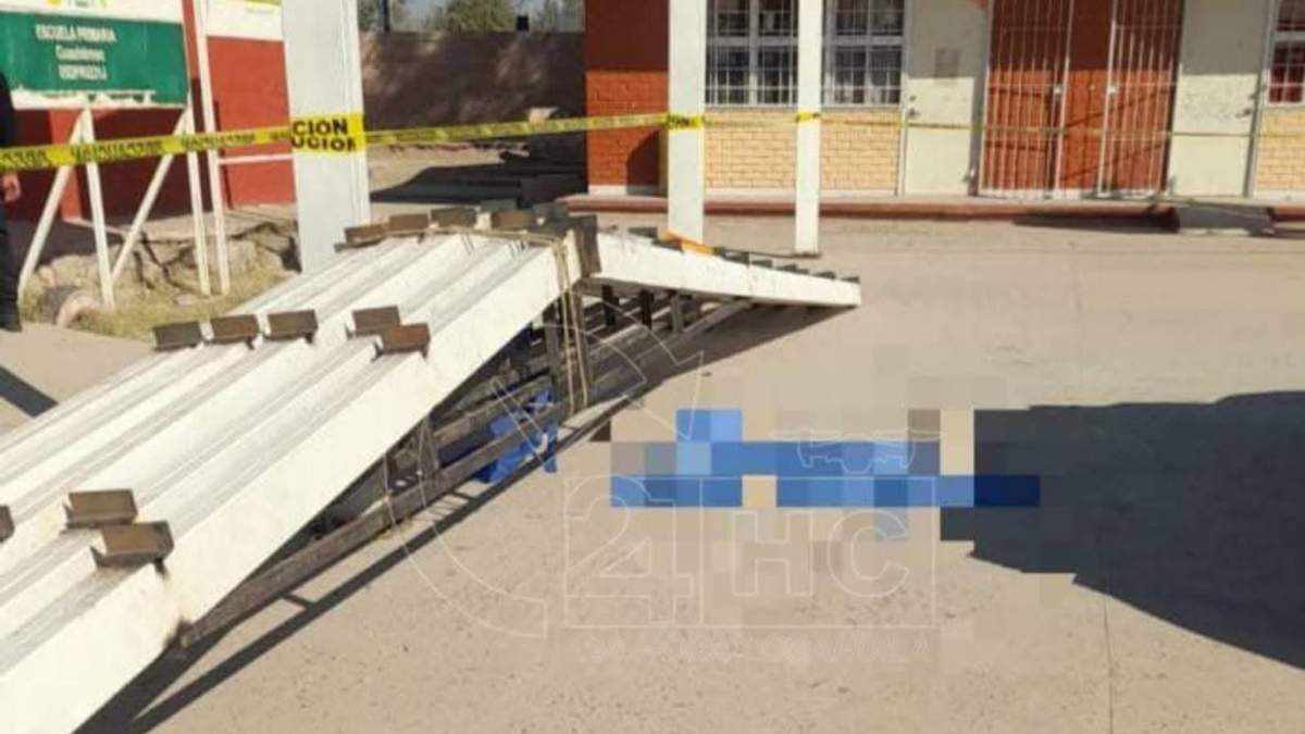 Patio de la escuela primaria donde murió el niño