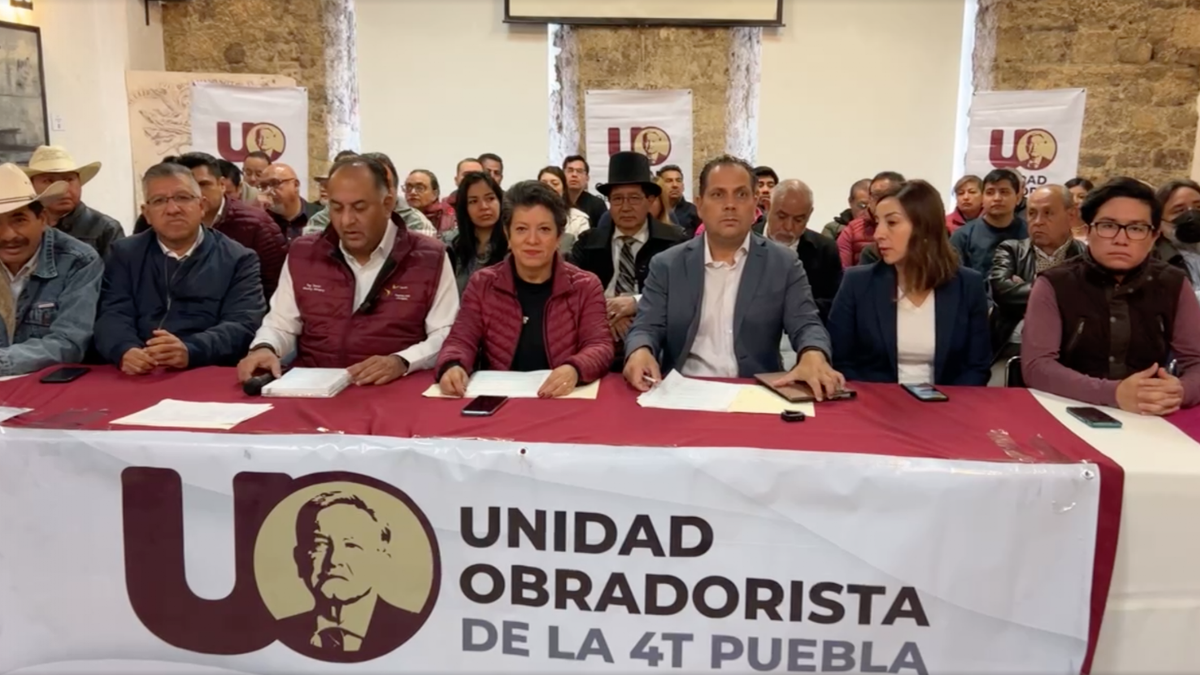 Conferencia de la Unidad Obradorista de la 4T en Puebla