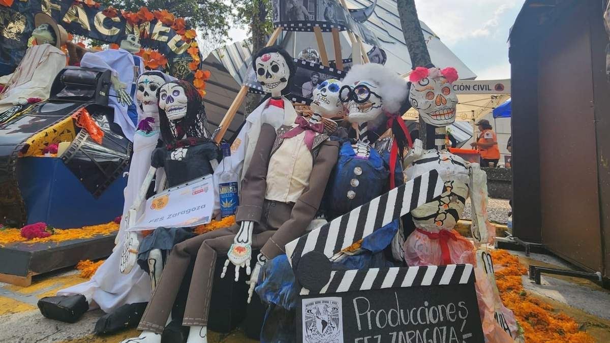 Una de las ofrendas en la UNAM