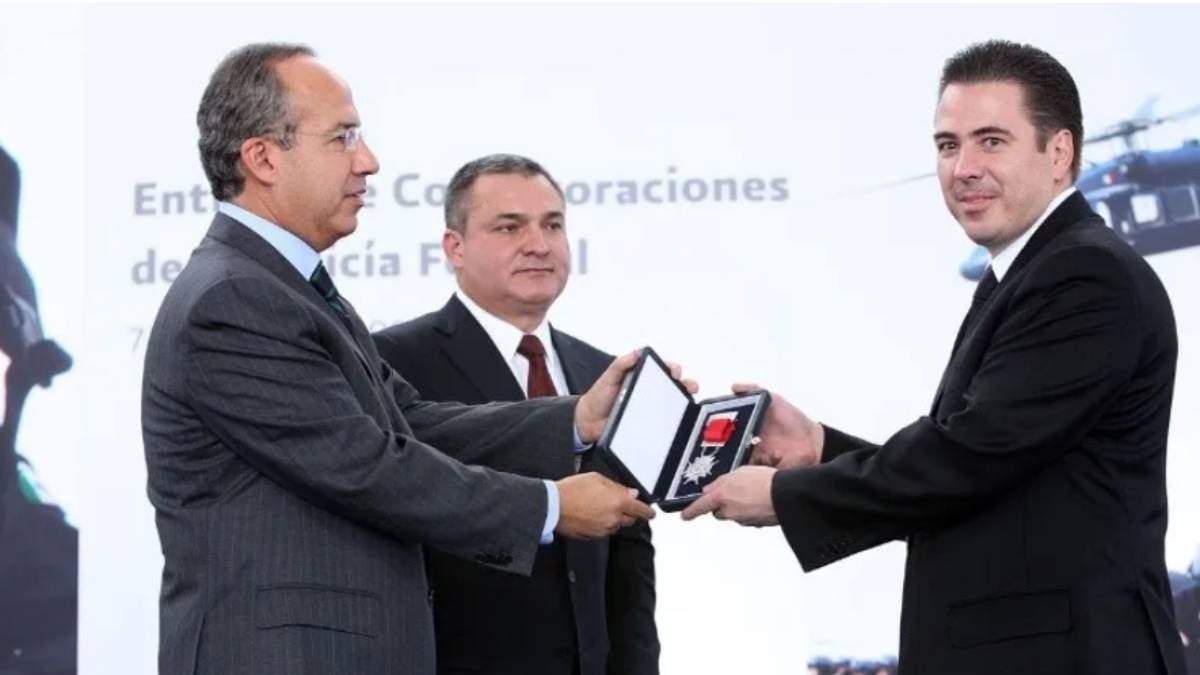Felipe Calderón, Genaro García Luna y Luis Cárdenas Palomino
