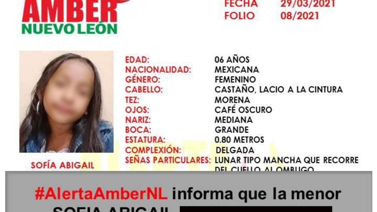 La Fiscalía de NL canceló este martes la Alerta Amber