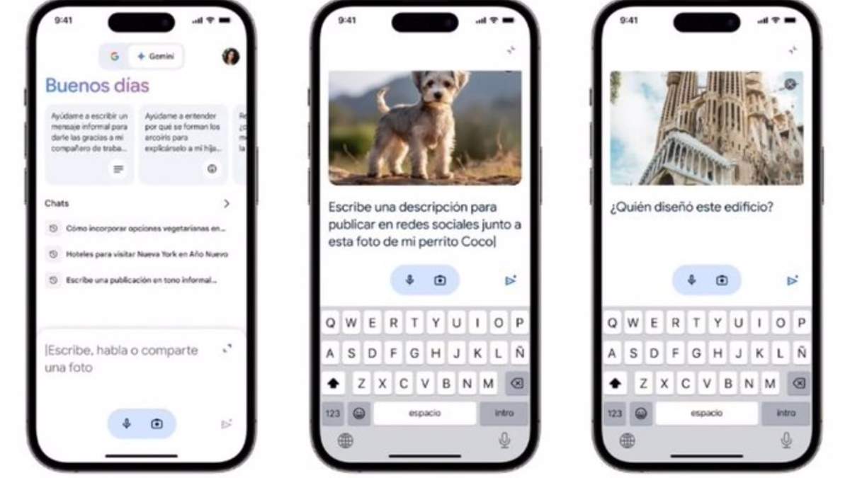 Aplicación de Google para iOS con Gemini