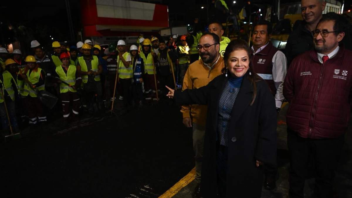 La jefa de Gobierno de la Ciudad de México, Clara Brugada, encabezó el martes el arranque de Cualli Ohtli, programa estratégico de repavimentación en vialidades primarias