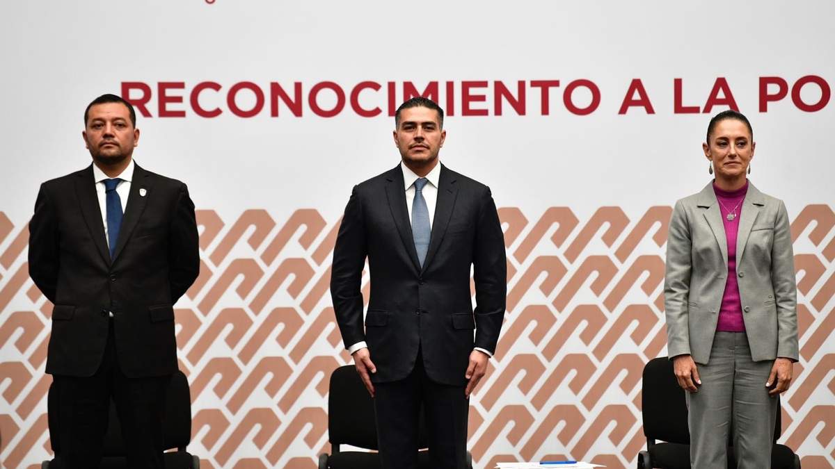 El secretario de Seguridad Ciudadana (SSC), Omar García Harfuch y Claudia Sheinbaum