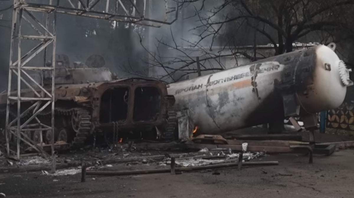 Un depósito de municiones ruso, destruido
