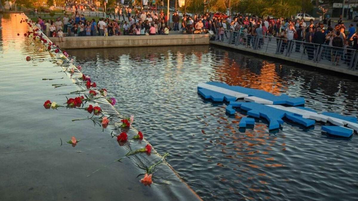 Cenotafio a los Caídos de Malvinas. Fuente: (Twitter)
