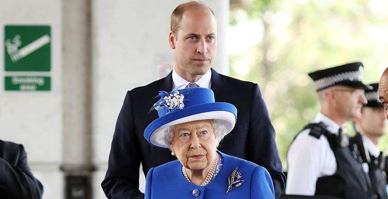 Reina Isabel II y el príncipe William. Fuente: (Instagram)
