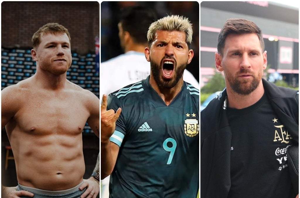 Polémica. Canelo, Kun y Messi