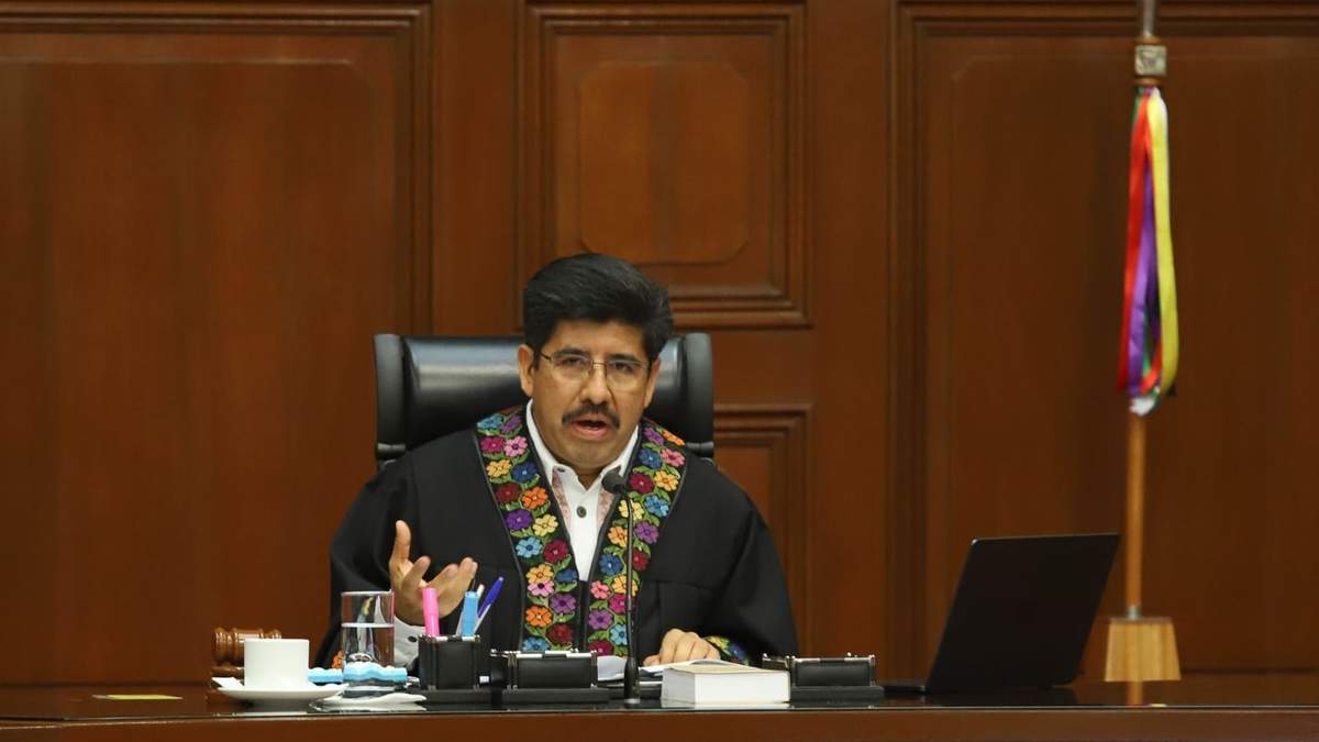 El ministro presidente de la SCJN, Hugo Aguilar Ortiz