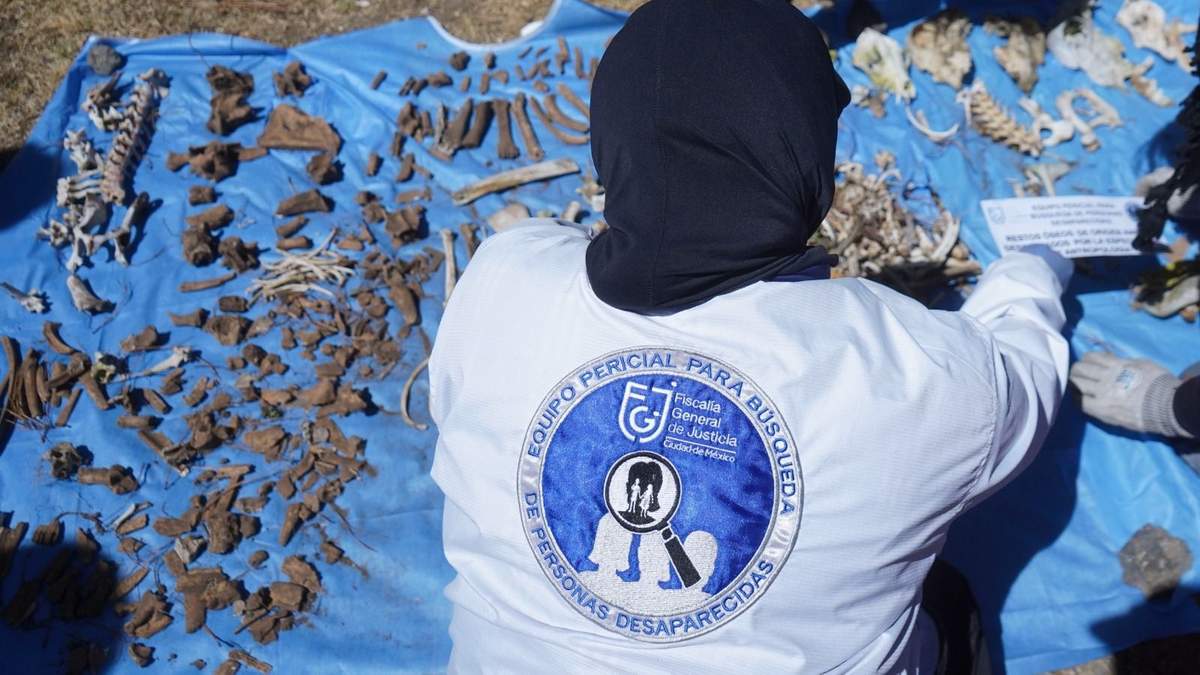 Peritos forenses en trabajo de campo