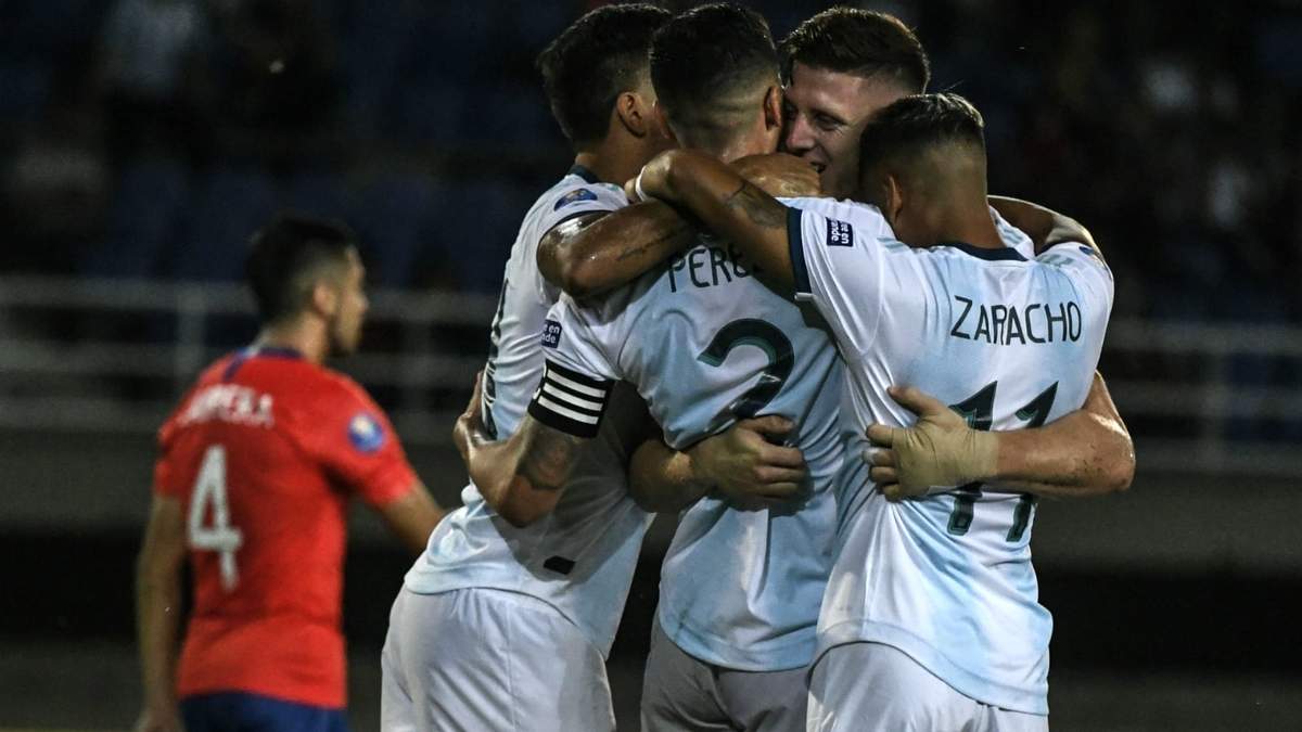 La Selección festeja ante Chile. Fuente (Instagram)