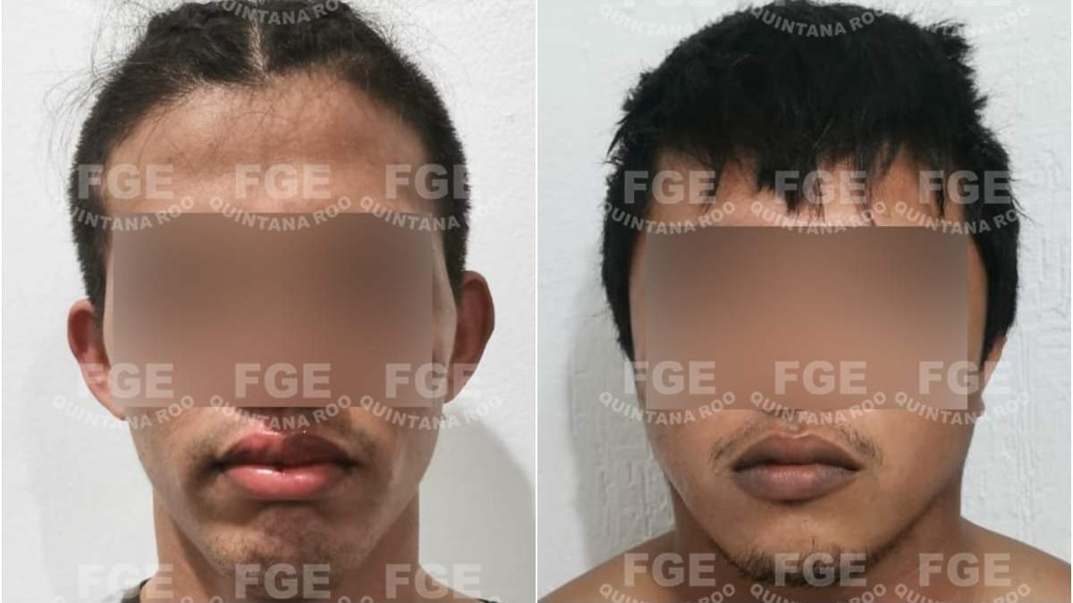 Ali "L" y Ángel "S" fueron detenidos por su presunta implicación en el feminicidio de Alexis, en Quintana Roo