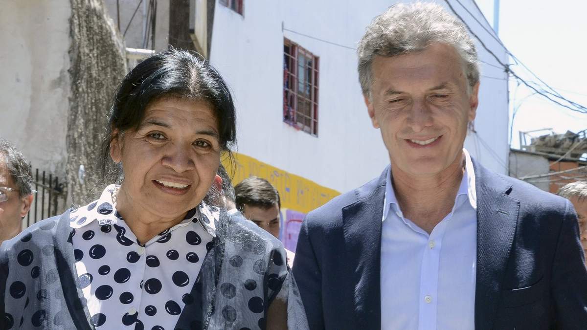 Margarita Barrientos y Mauricio Macri. Fuente: (Twitter)
