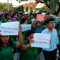 Marchan en Campeche para exigir justicia por asesinato de estudiante