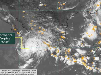Tormenta "Olaf" se intensifica gradualmente en el Océano Pacífico mexicano: Conagua