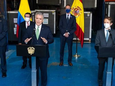 Colombia agradece a España donación de 1.1 millones de dosis de vacunas contra el covid-19