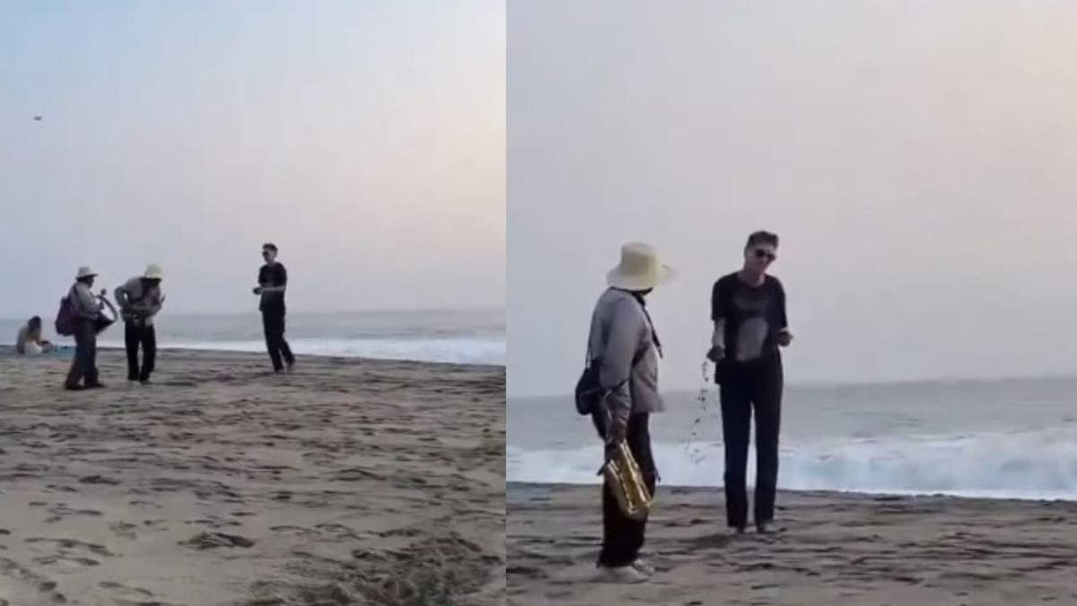 Hombre lanza arena a músicos en playa de Puerto Escondido; caso reabre debate sobre uso de espacios públicos.