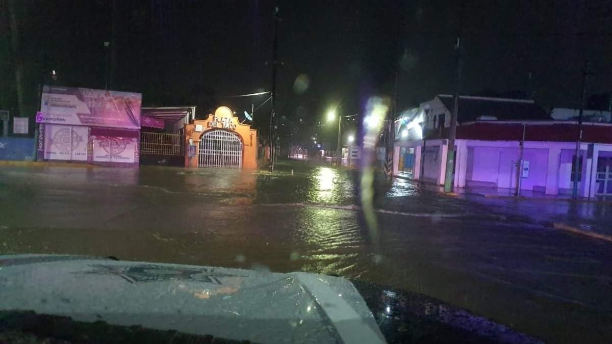 La zona inundada en Tula, Hidalgo