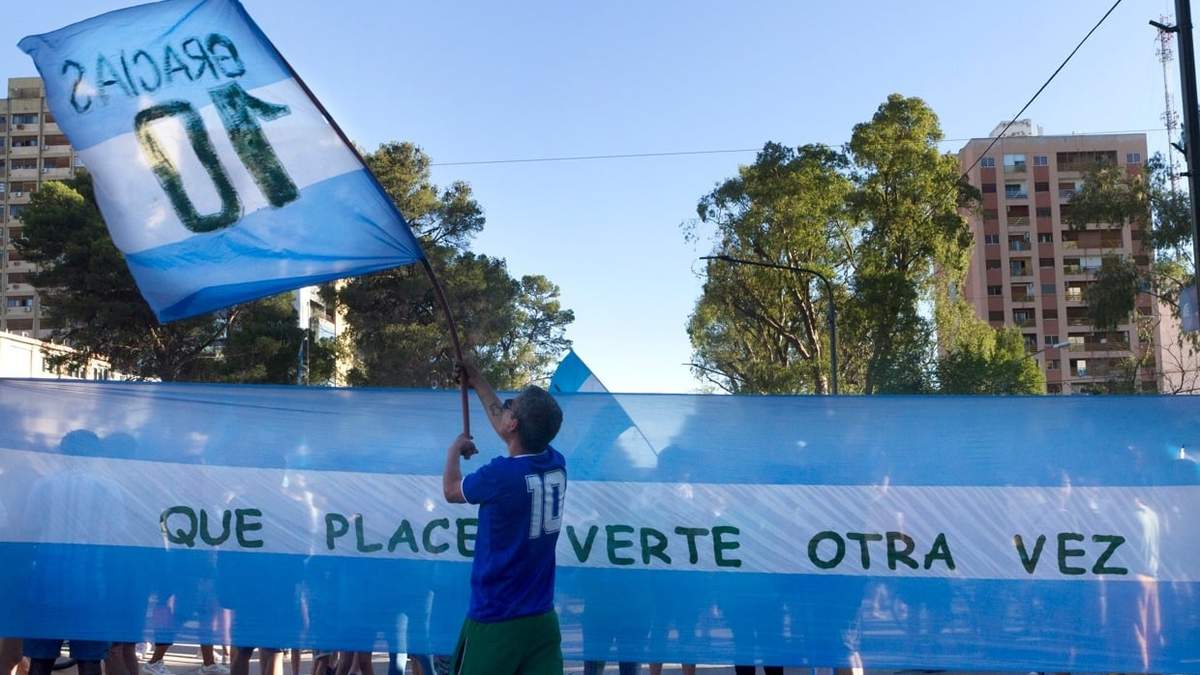 La victoria de Argentina ante Polonia, se celebró en cada rincón de la provincia. Fuente: (Emiliano Ortíz)