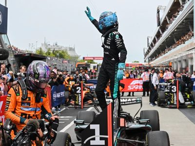 Russell logra la pole position del GP de Canadá pese a chocar con compañero de equipo, Antonelli