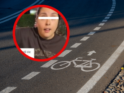 Conductora extranjera invade ciclovía en CDMX y su acompañante agrede a ciclista