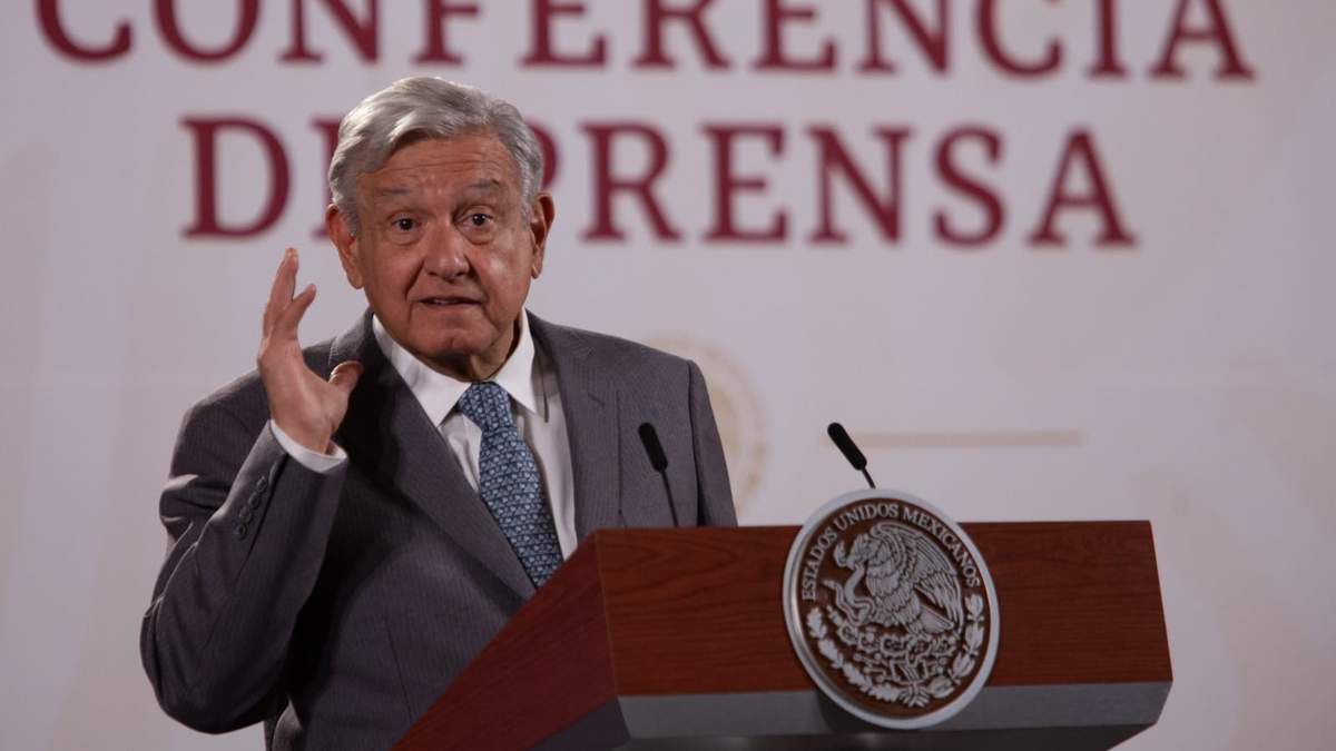 El presidente durante la conferencia de prensa