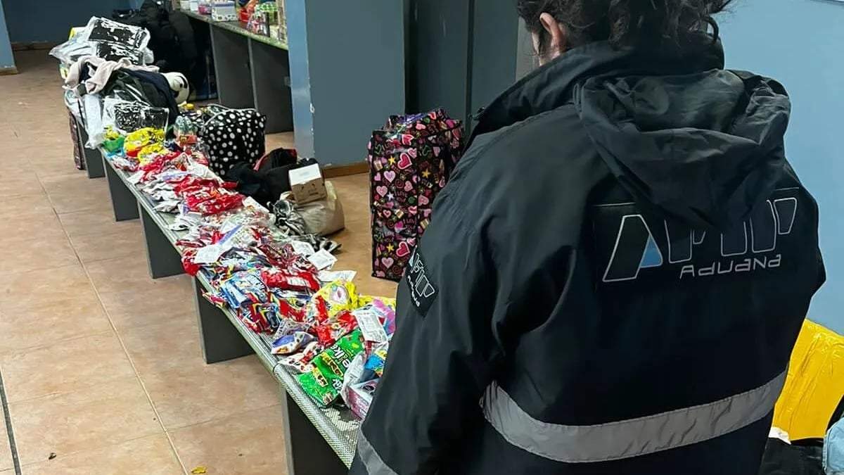 Las golosinas incautadas por la aduana. Fuente: (AFIP)