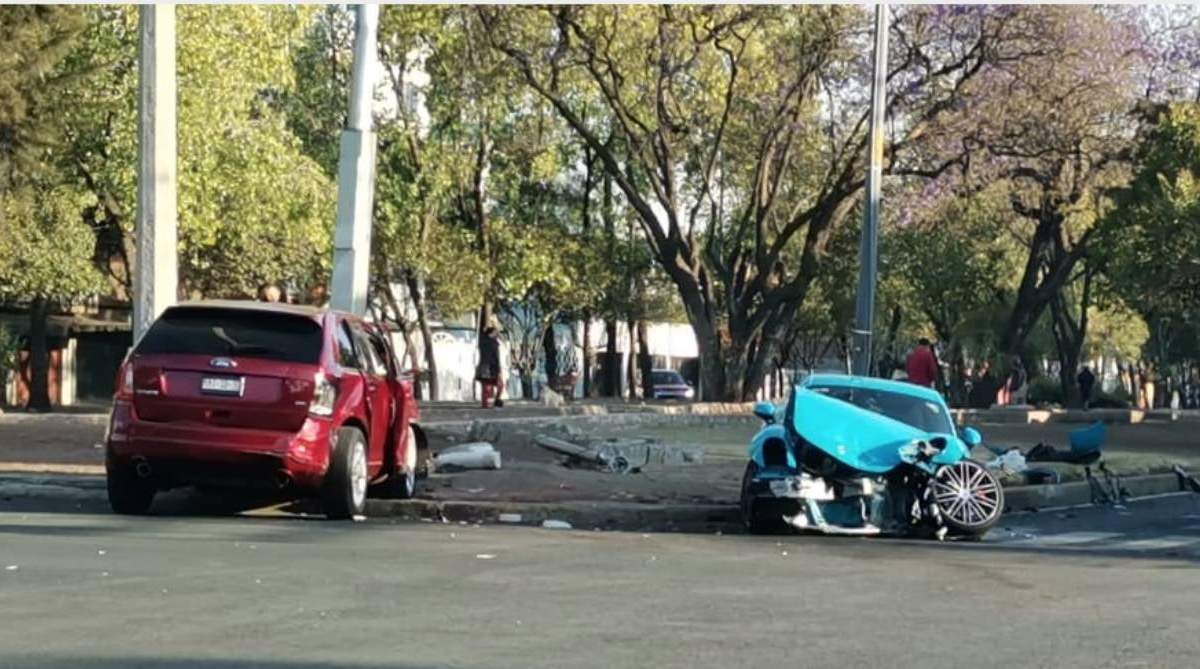 Los autos después del accidente