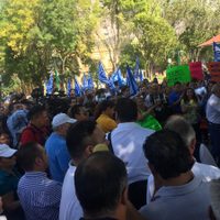 Panistas emprenden plantón por resolución de alcaldías en Monterrey y Guadalupe