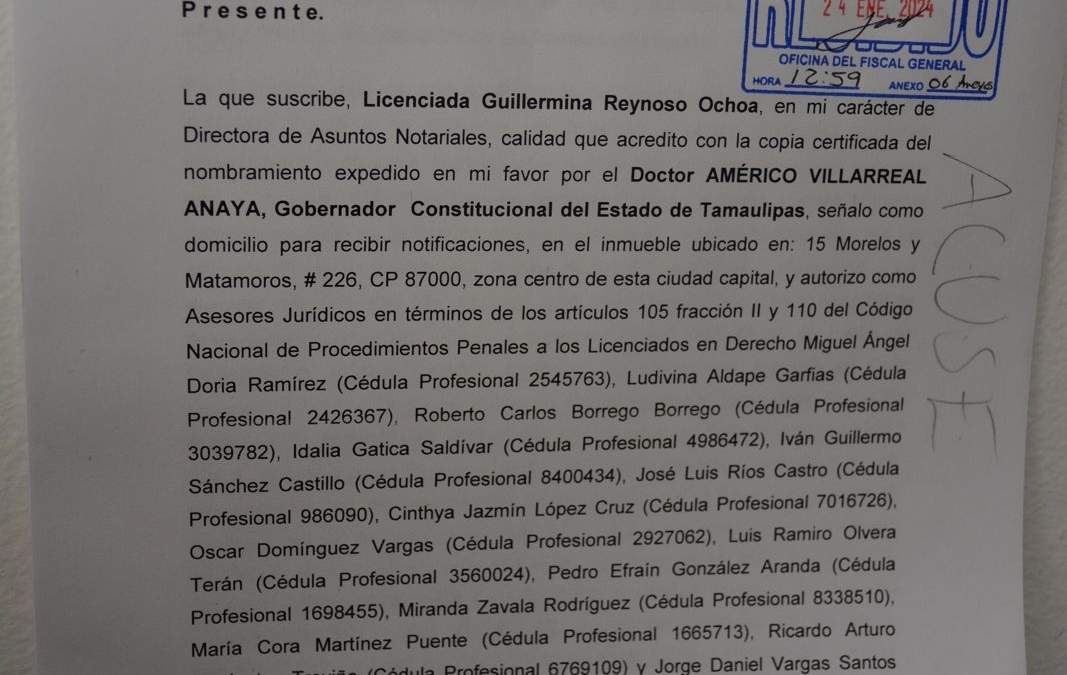 Ratifica notario que documento de Cabeza de Vaca es falso; presentan denuncia ante FGJ