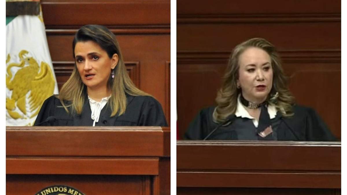 Magistradas Margarita Ríos Farjat, de la Primera sala de la SCJN, y Yasmín Esquivel Mossa, de la Segunda Sala