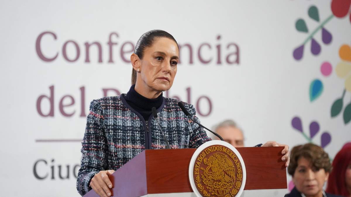 La presidenta Claudia Sheinbaum en la conferencia matutina de este jueves 26 de junio de 2025