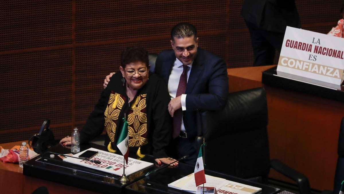 Omar García Harfuch y Ernestina Godoy en el Senado