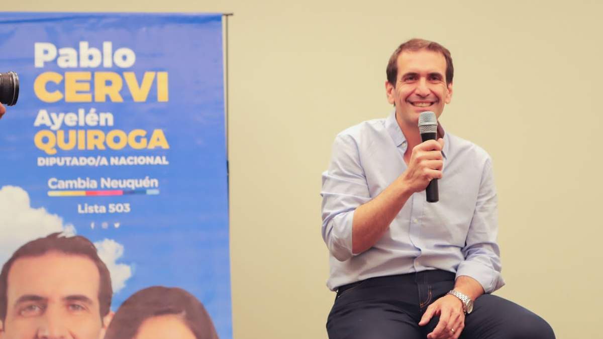 Pablo Cervi desde el búnker de Cambia Neuquén. Fuente: (Twitter)