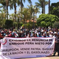 'Alto a la corrupción y al saqueo al erario”, exigen campesinos a Manuel Velasco