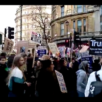 'No a Trump, no a la guerra”, las protestas en Londres contra el mandatario estadunidense (Video)