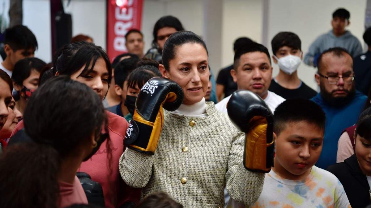 La jefa de Gobierno durante la inauguración del PILARES "Ratón Macías" en la Alcaldía Cuauhtémoc